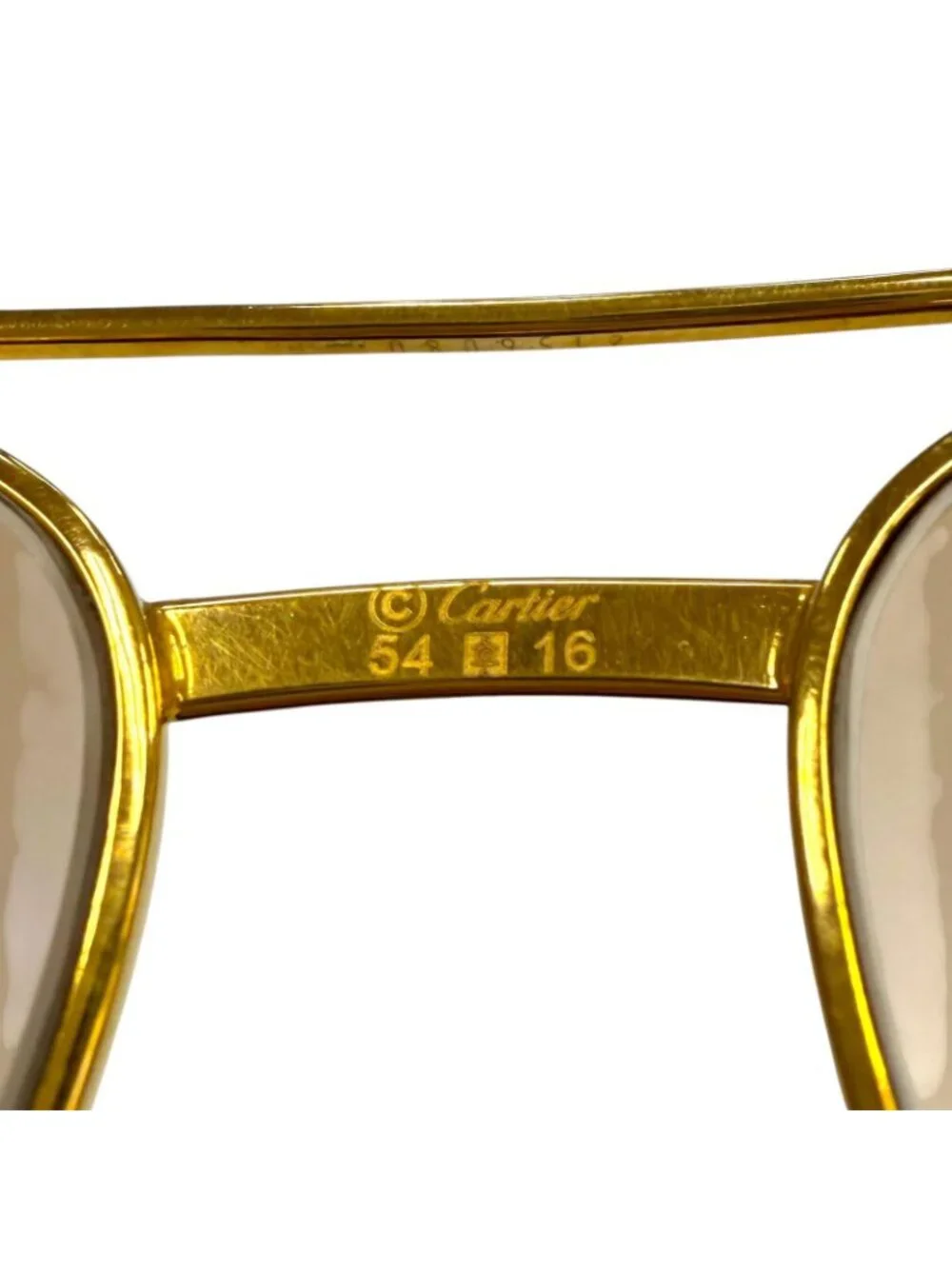 Cartier Vintage Trinity Two Bridge Teardrop Gradient Eyewear Sunglasses 54 16